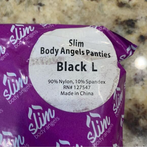 Slim Body Angels Size L Large High Waisted Shaper Style Panties Black NEW 3 PAIR - Picture 2 of 5